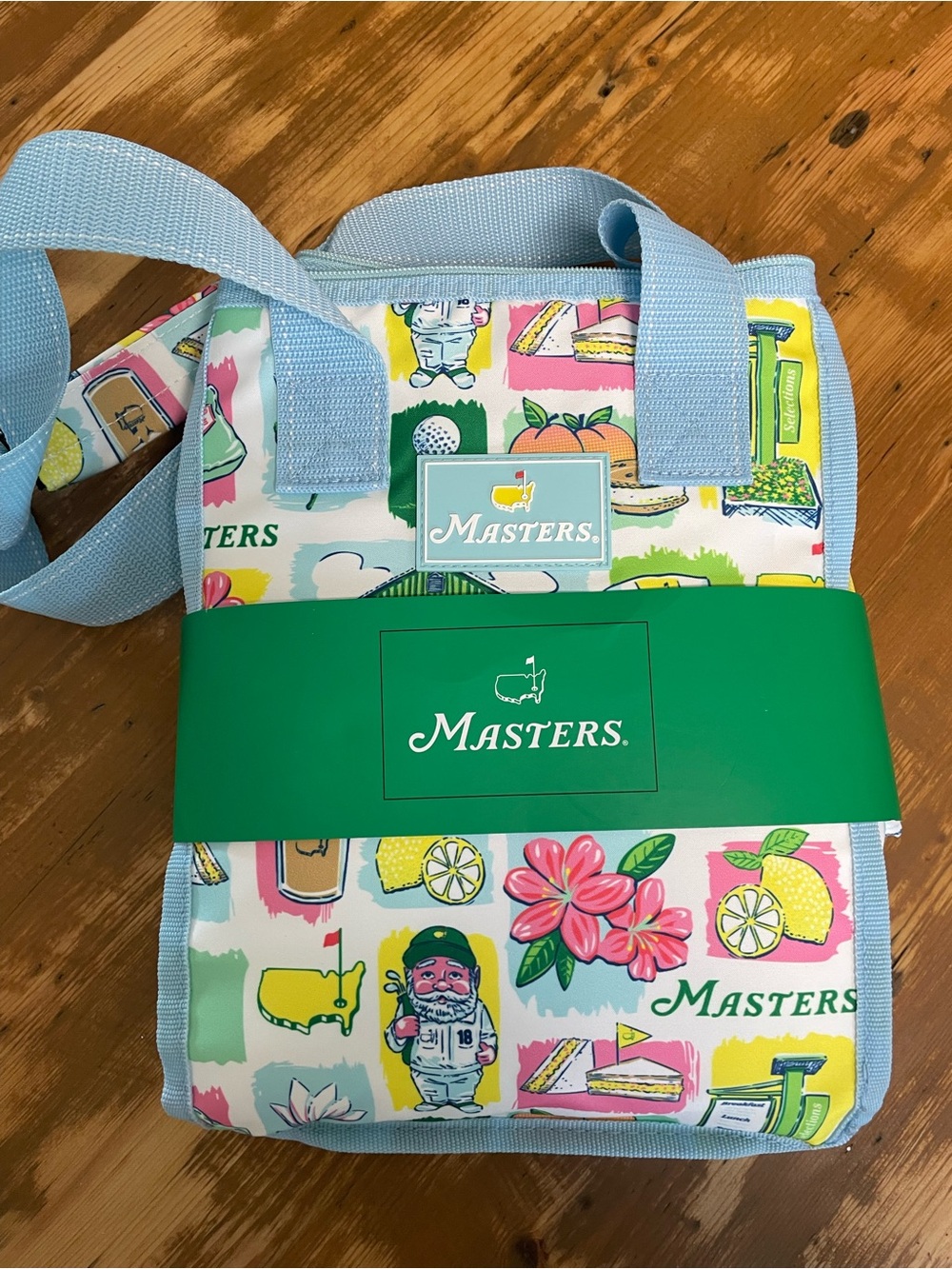 NWT Masters Tournament Insulated Lunch Bag - Pastel Floral & Golf Print - Picture 4 of 10
